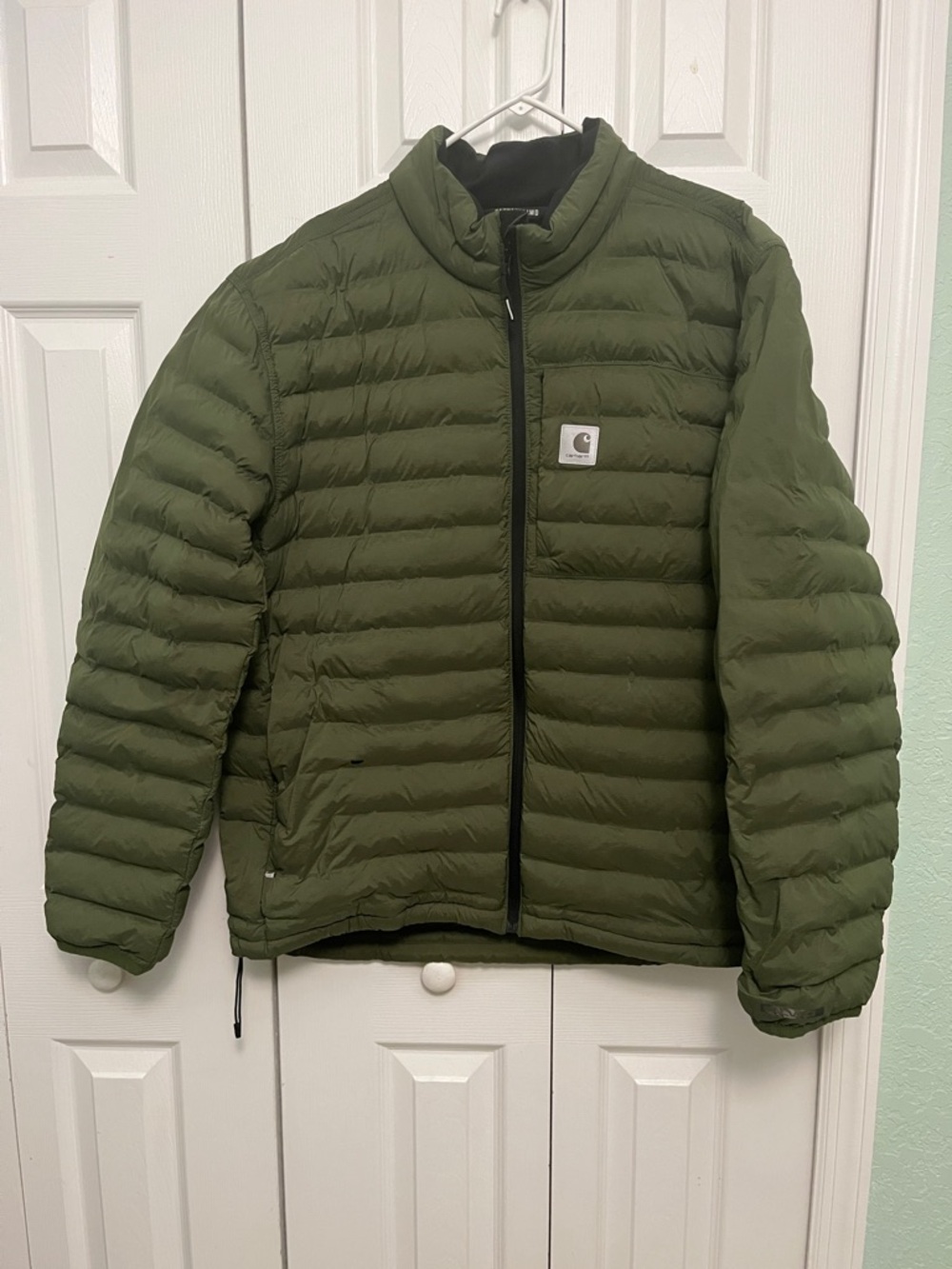 Carhartt Olive Quilted Down-Style Jacket XL